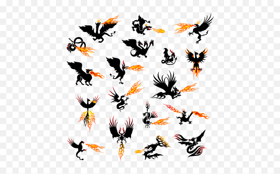 20 Free Phoenix U0026 Bird Vectors - Phoenix Dragon Bird Png,Fire Dragon Icon