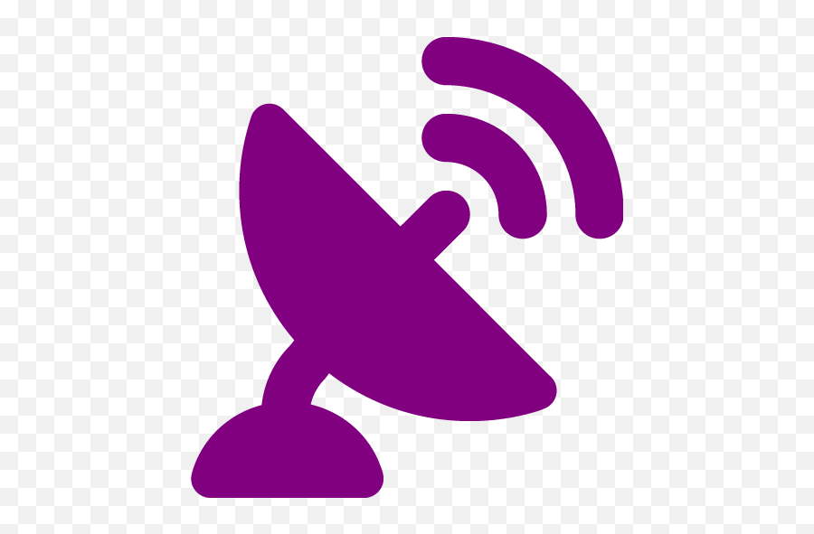Purple Satellite 2 Icon - Free Purple Satellite Icons Radar Signal Icon Png,Sat Icon