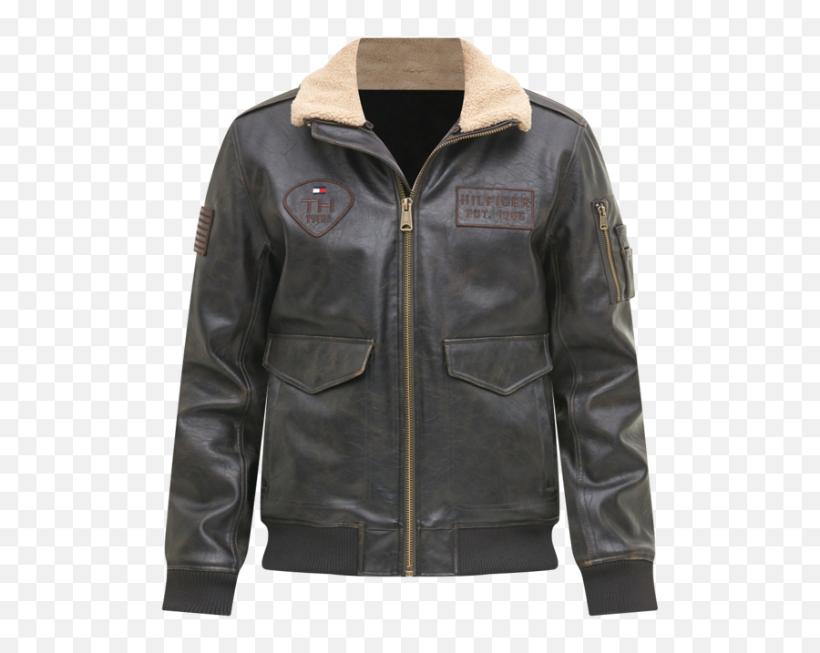 Tommy Hilfiger Menu0027s Top Gun Faux Leather Aviator Bomber - Bomber Jacket Leather Women Tommy Hilfiger Png,American Icon Leather Case