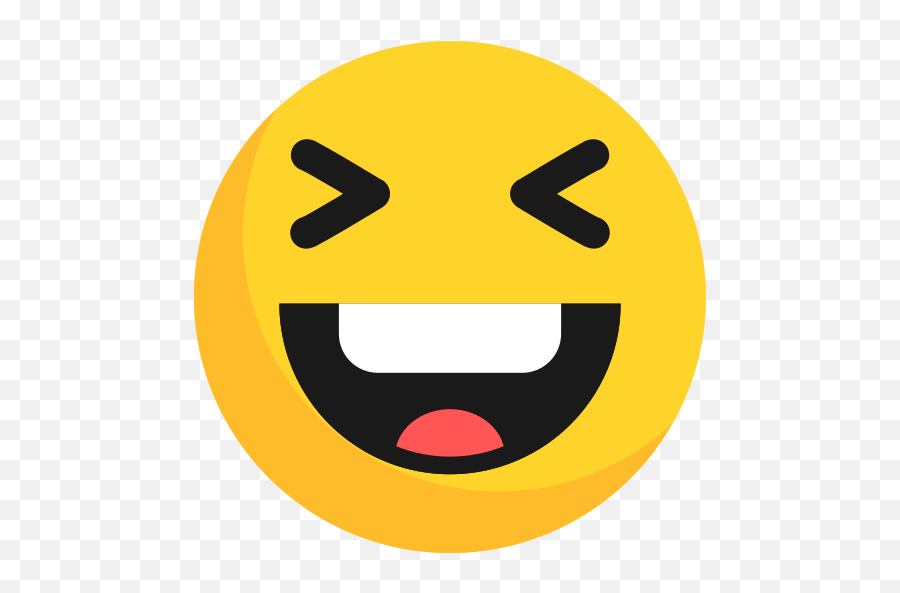 Emoji Emoticon Happy Laugh Free Icon - Cry Smile Icon Png,Laugh Png