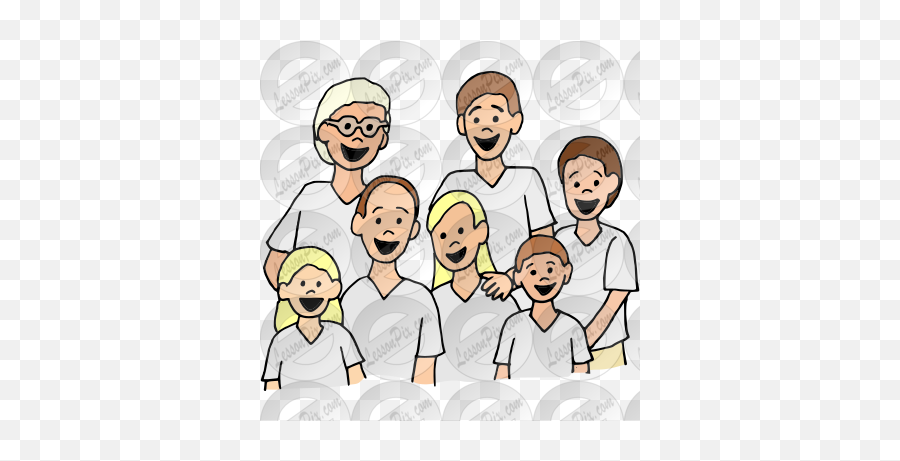 Family Picture For Classroom Therapy Use - Great Family Social Group Png,Family Group Icon