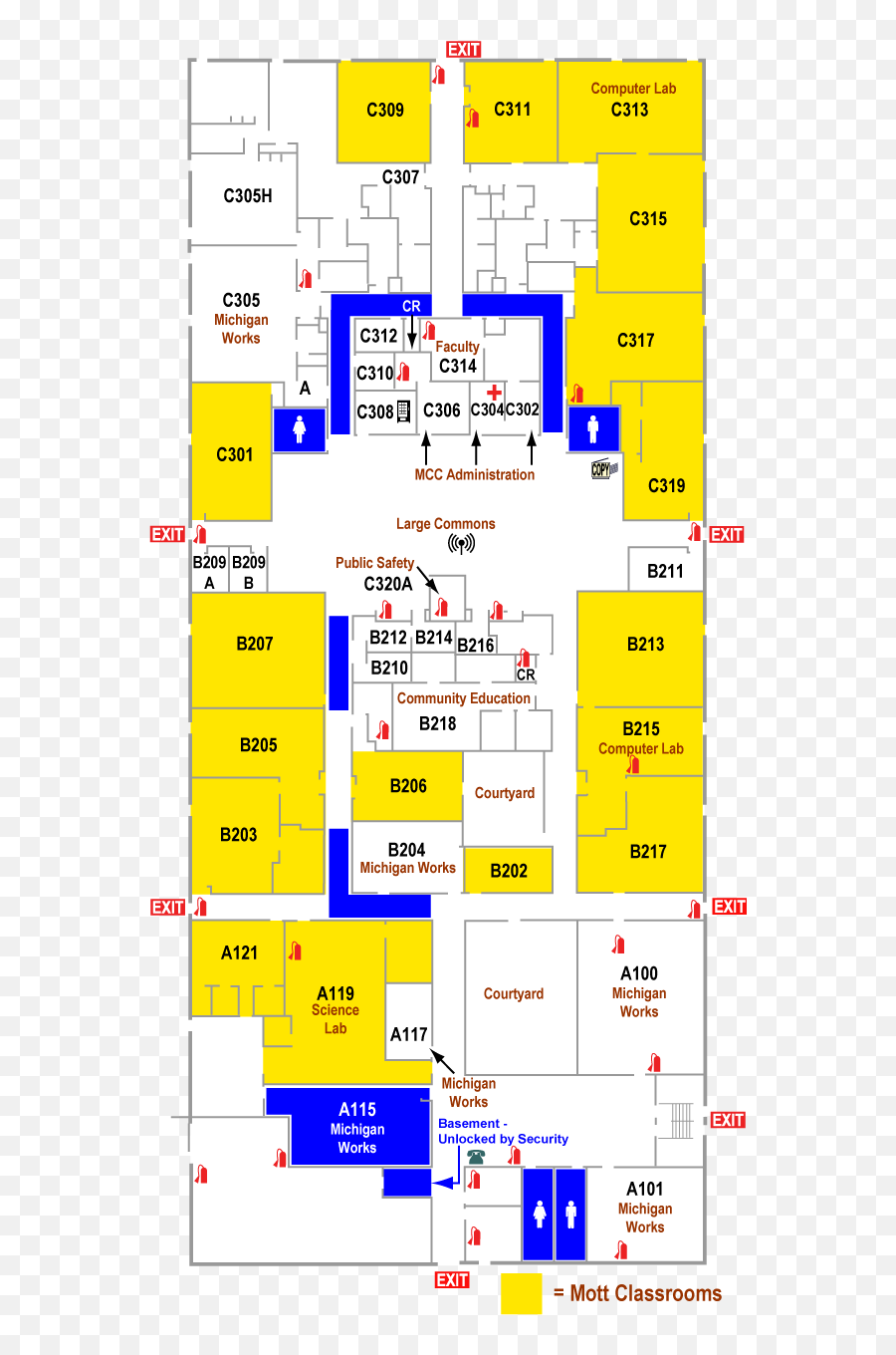 Lapeer Extension Center Lapr - Campus Maps Mott Vertical Png,Map Suite Icon Library