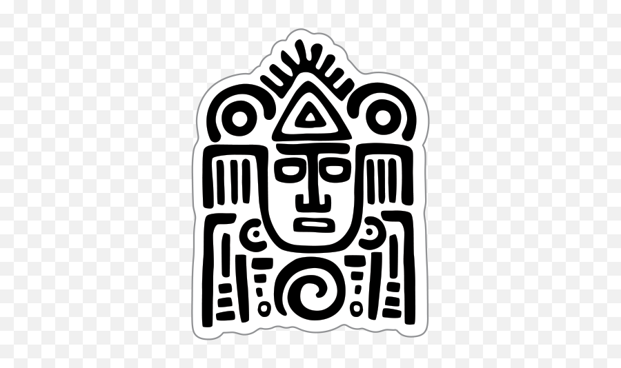 Printed Vinyl Aztec Ancient Symbol Stickers Factory - Aztec Empire Symbol Png,Aztec Icon
