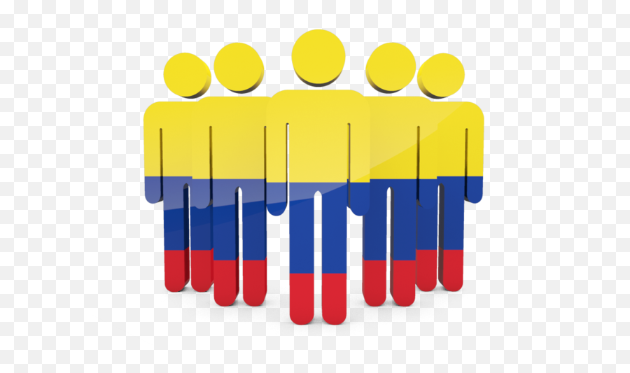 People Icon Illustration Of Flag Colombia Png