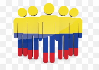 People Icon Illustration Of Flag Colombia Png