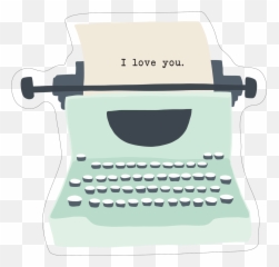 You U0026 Me Typewriter Print Cut File - Clip Art Png,Typewriter Png