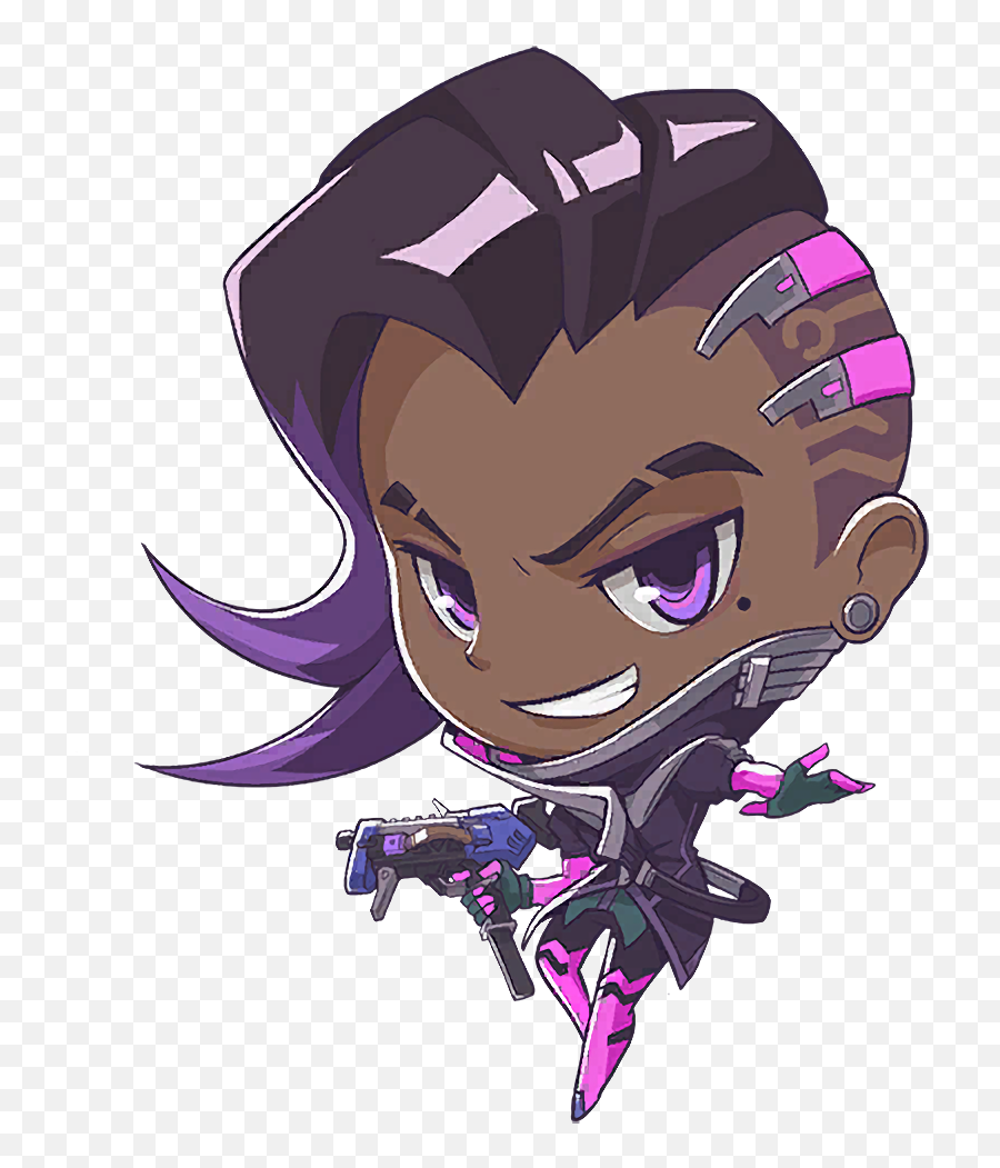 Cute Spray - Overwatch Sombra Cute Spray Png,Moira Png