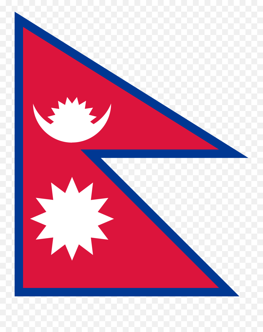 Flag Of Nepal - Nepal Flag Png,Red Triangle Logo
