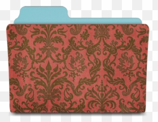 Folder Damask Crimson Icon - Vintage Wallpaper Background png