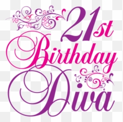 Library Of Girl 21st Birthday Jpg - Happy png