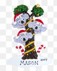 Koala Christmas X 3 - Koala Christmas Png,Koala Transparent