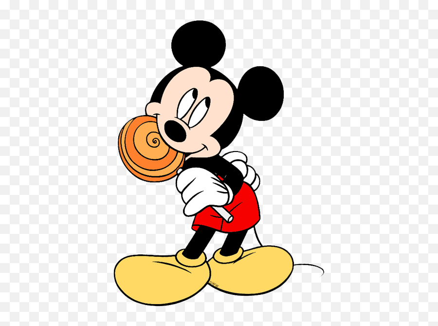 Download Free Png Mickey - Lollipop2png 449598 Disney Mickey Mouse Eating Food,Mickey Head Transparent Background