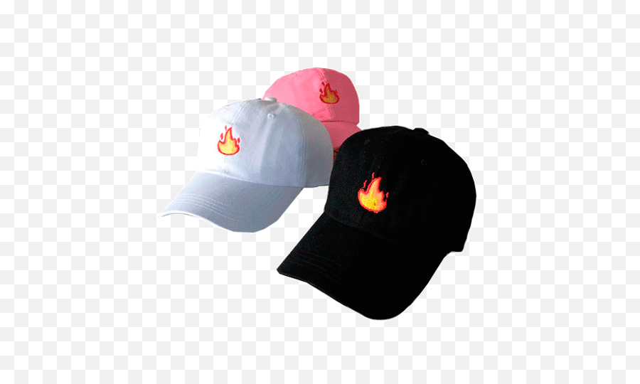 Fire Emoji Embroidery Baseball Cap - Baseball Cap Png,Fire Emoji Transparent