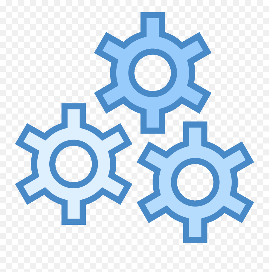 Download This Icon Has Three Gears In A Triangular Shape - Zahnräder Icon Blau Png,Gear Transparent Background