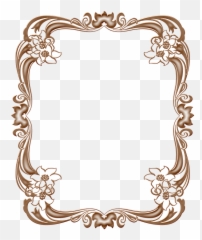 Art Nouveau Frame Copper - png