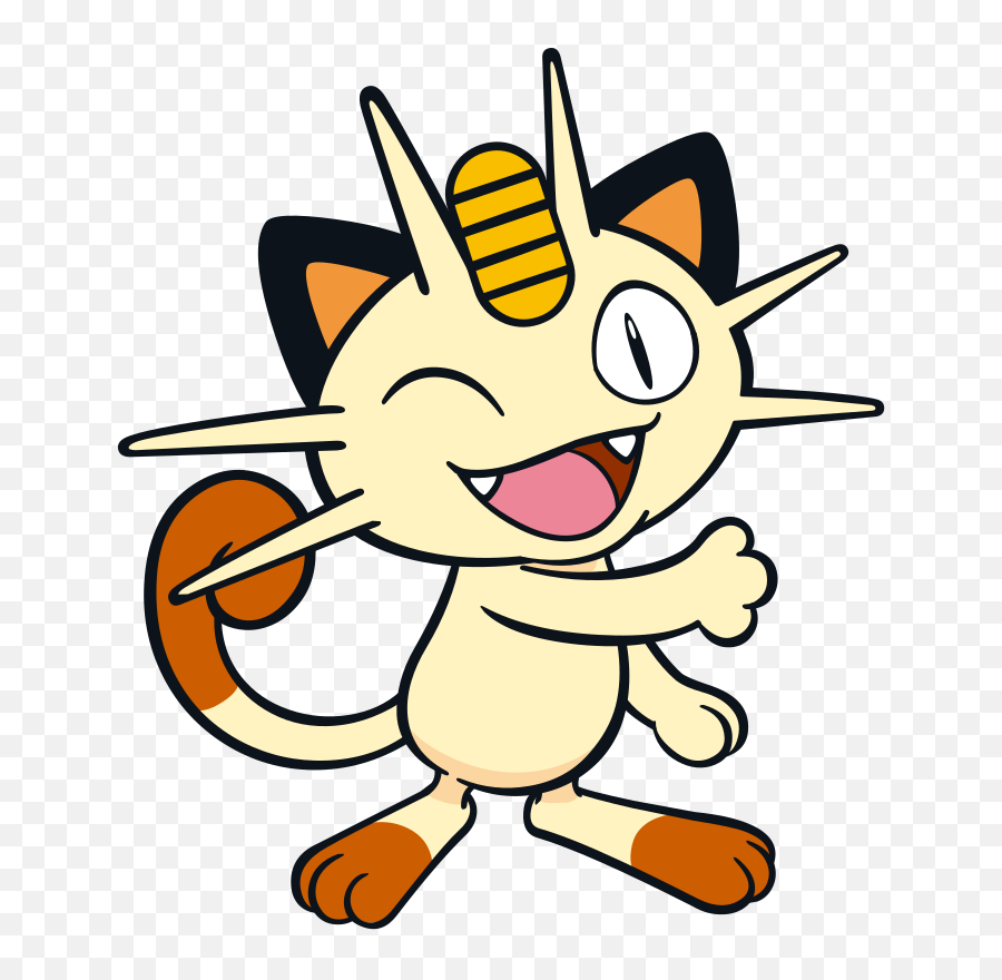 Meowth Pokemon Character Vector Art - Pokemon Dream World Meowth Png,Meowth Png