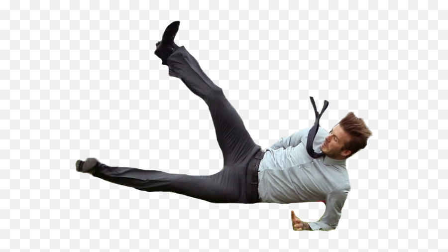 David Beckham Caindo Rola Montagem J193 - Man Falling Png,Person Falling Png