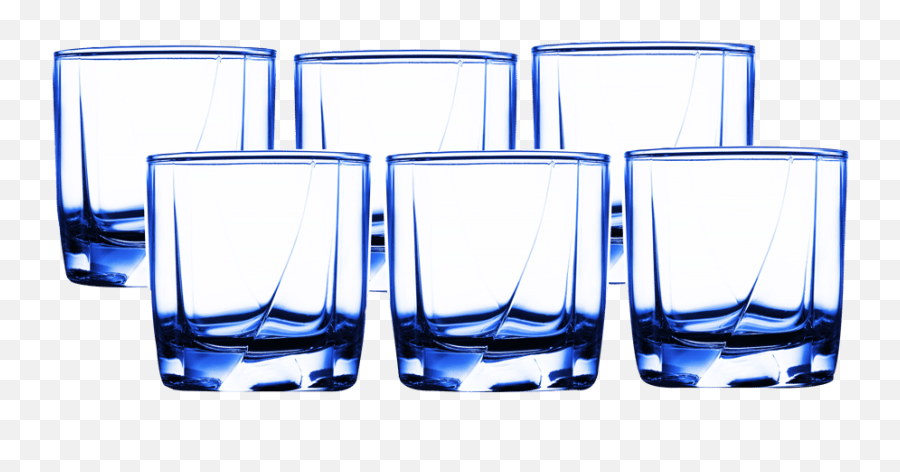 Iveo Glass Waterjuice Tumbler - Beam Blue 326 Ml Set Of 6 Clip Art Png,Glass Of Water Transparent