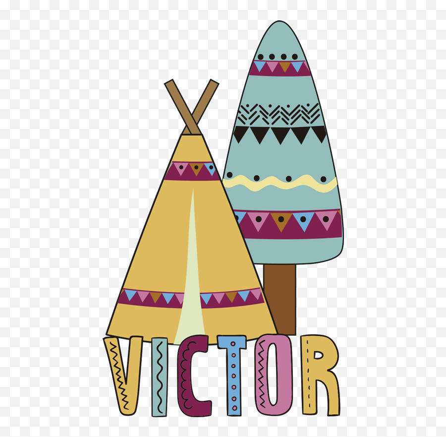 Teepee With Your Text Childrens Bedroom Wall Sticker - Illustration Png,Teepee Png