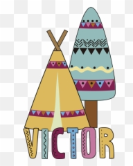 Teepee With Your Text Childrens Bedroom Wall Sticker - Illustration Png,Teepee Png