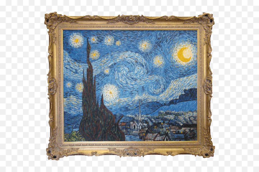 Ed97 Evening Walk Watercolor Wallpapers V00 Png - Recreating Famous Paintings At Home,Starry Night Png