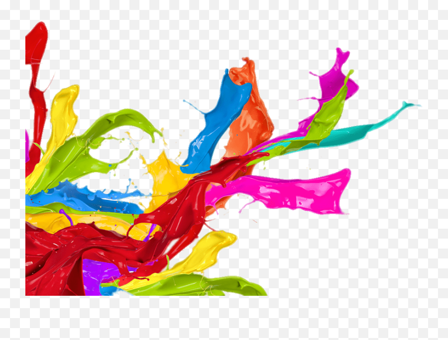 Paint Splatter Left Corner Footer Transparent Png - Stickpng Colourful Paint Splash Png,Corner Png