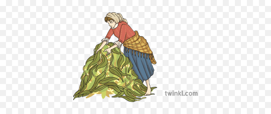 Worker Collecting Kelp Illustration - Fictional Character Png,Kelp Png