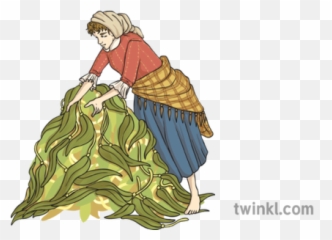 Worker Collecting Kelp Illustration - Fictional Character Png,Kelp Png