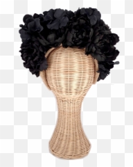 Black Floral Crown - Hair Design Png,Transparent Black Flower Crown