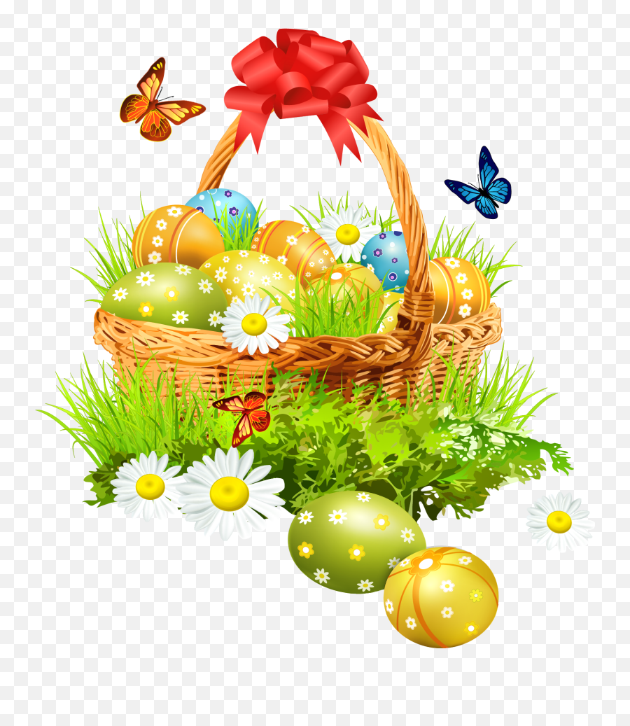 Easter Basket Png Image - Easter Eggs In Basket Png,Basket Png