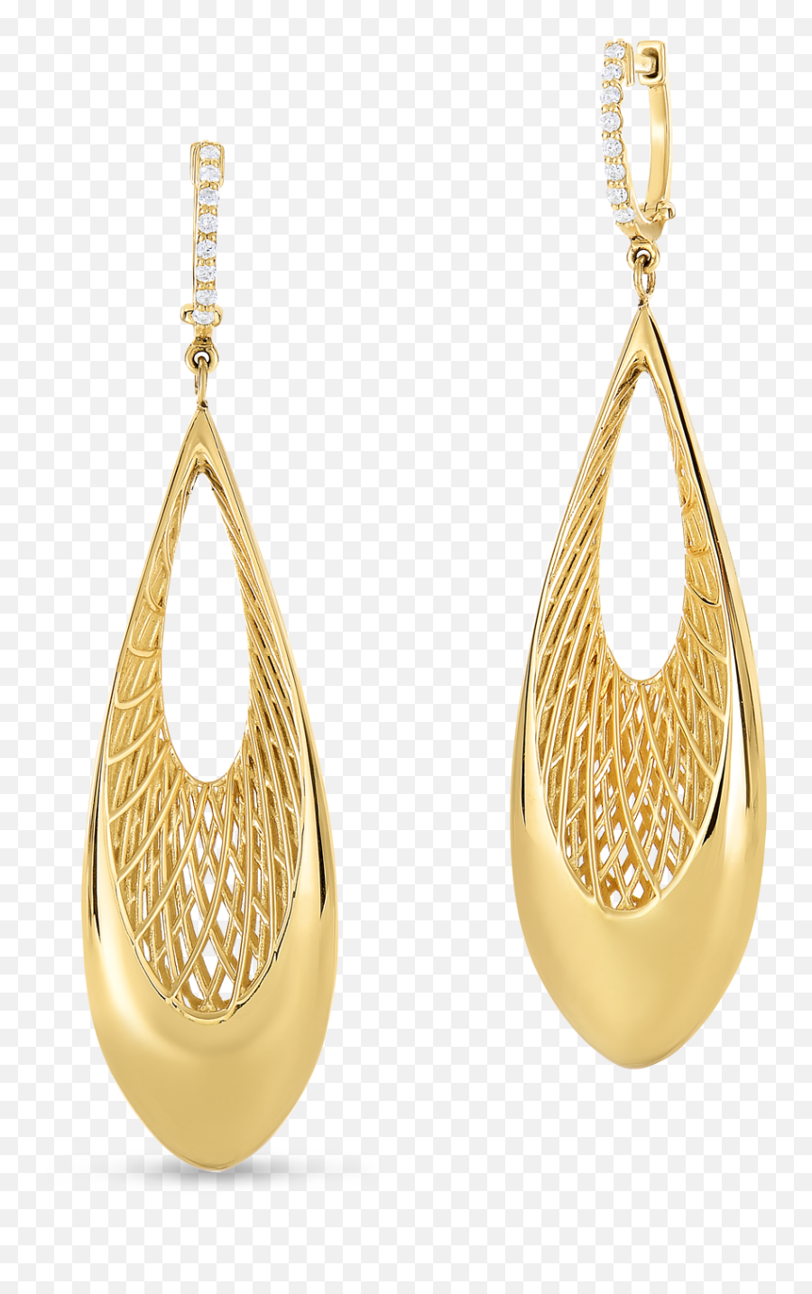 Princess Diamond Earrings - De75c0412 Roberto Coin Golden Gate Earrings Png,Diamond Earring Png