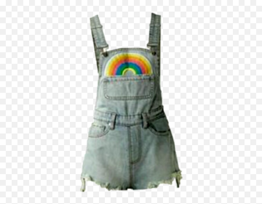 Outfit Ootd Clothes Clothing Overalls Rainbow Shorts - Shorts Overall Polyvore Png,Overalls Png