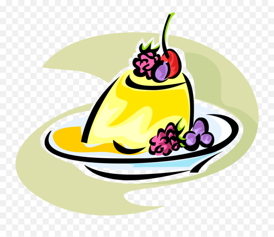 Vector Illustration Of Lemon Jello Mold - Sobremesa Png,Jello Png