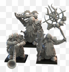 Death Guard Command Group X3 - Infernal Dwarves Lost Models png