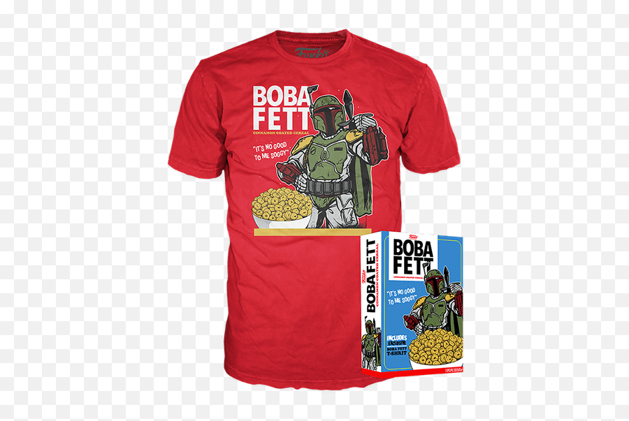 Boba Fett Star Wars Funko Cereal Box Tee T - Shirt Free Shipping Over 20 Hmv Store Tenya Pop And Tee Png,Pop Icon Shirt