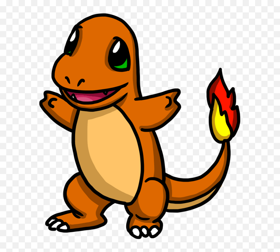 Learn How To Draw A Charmander Drawing - Pokemons Easy To Cartoon Pokemon Drawing For Kids Png,Charmander Icon