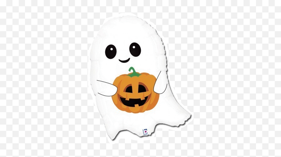 26 Cute Halloween Ghost Pumpkin Balloon - Cartoon Png,Pumpkin Emoji Transparent