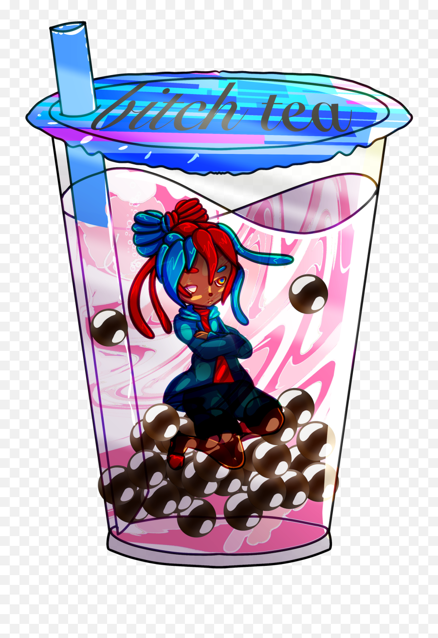 Boba Tea Undertale Stickers Holographic - Girly Png,Undertale Folder Icon