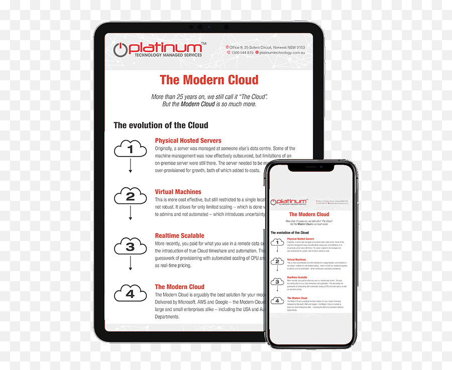 The Modern Cloud - It Managed Services By Platinum Technology Smart Device Png,Technology Evolution Icon