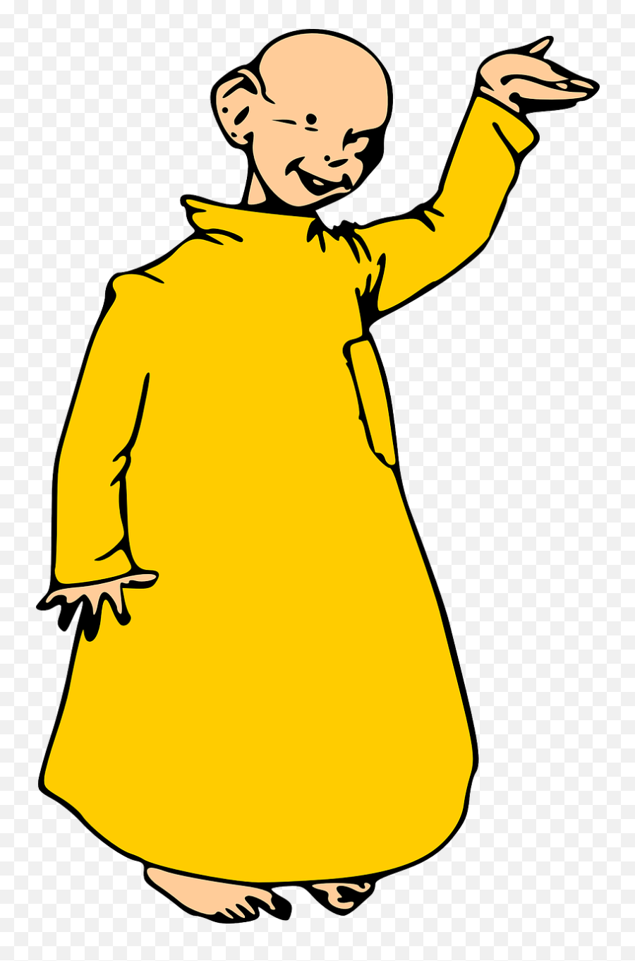 Monk Yellow Robe Boy - Free Vector Graphic On Pixabay Yellow Kid Png,Monk Png