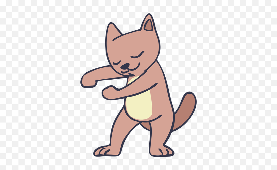 Cat Dancing Dance Stroke Flat - Cartoon Png,Whiskers Png