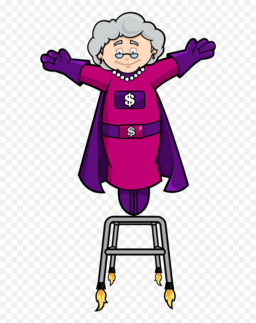 Grandma Clipart Walker Transparent Free For - Clipart Super Grandma Png,Grandma Png