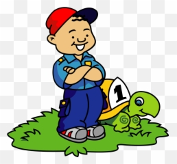 Boy And Turtle - Clip Art Png,Turtle Clipart Png