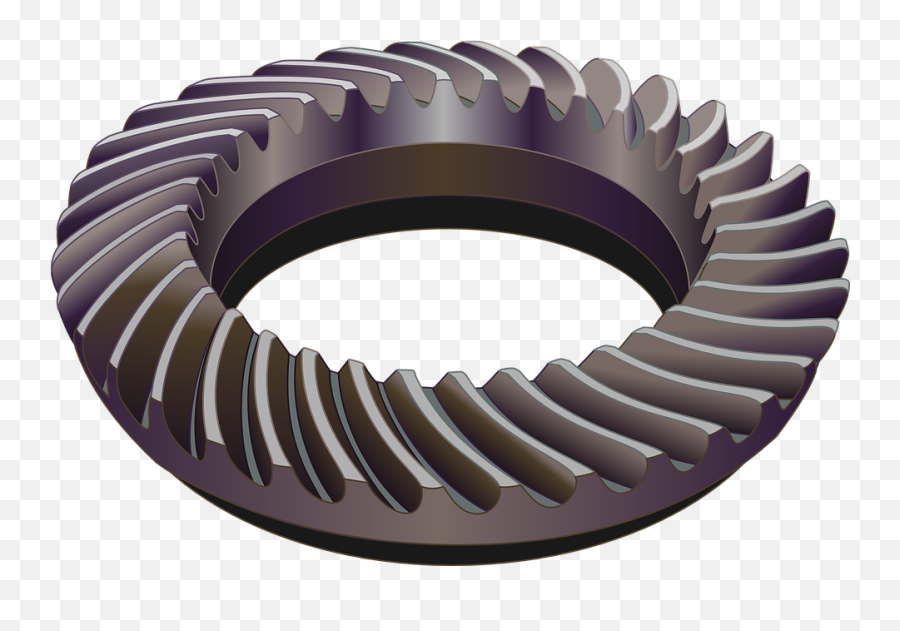 Gears Spiral Bevel - Free Vector Graphic On Pixabay Engranaje Conico Espiral Png,Gear Transparent Background