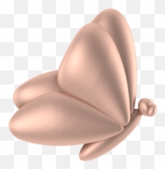 925 Sterling Silver Rose Gold Plated Butterfly Plain Teeth - Rose Gold Butterflies Png,Gold Teeth Png