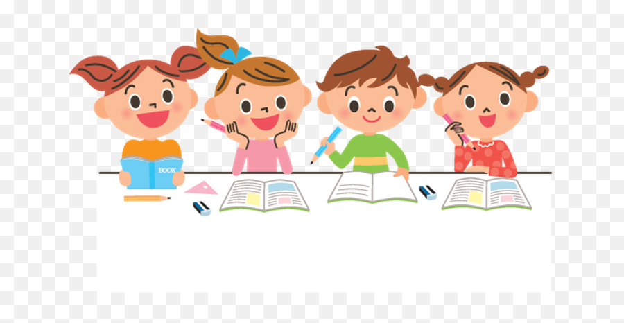 Graphic Library Stock Collection - Kids Studying Clipart Transparent Png,Studying Png