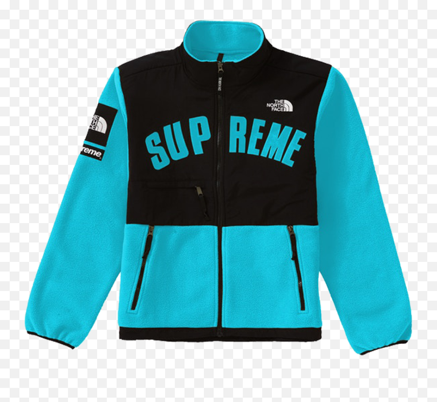 Arc Logo Denali Fleece Jacket Teal - Supreme The North Face Blue Png,The North Face Logo Png