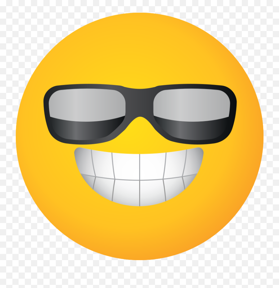 Free Emoji Yellow Face Sun Glasses Png - Smiley,Glasses Emoji Png