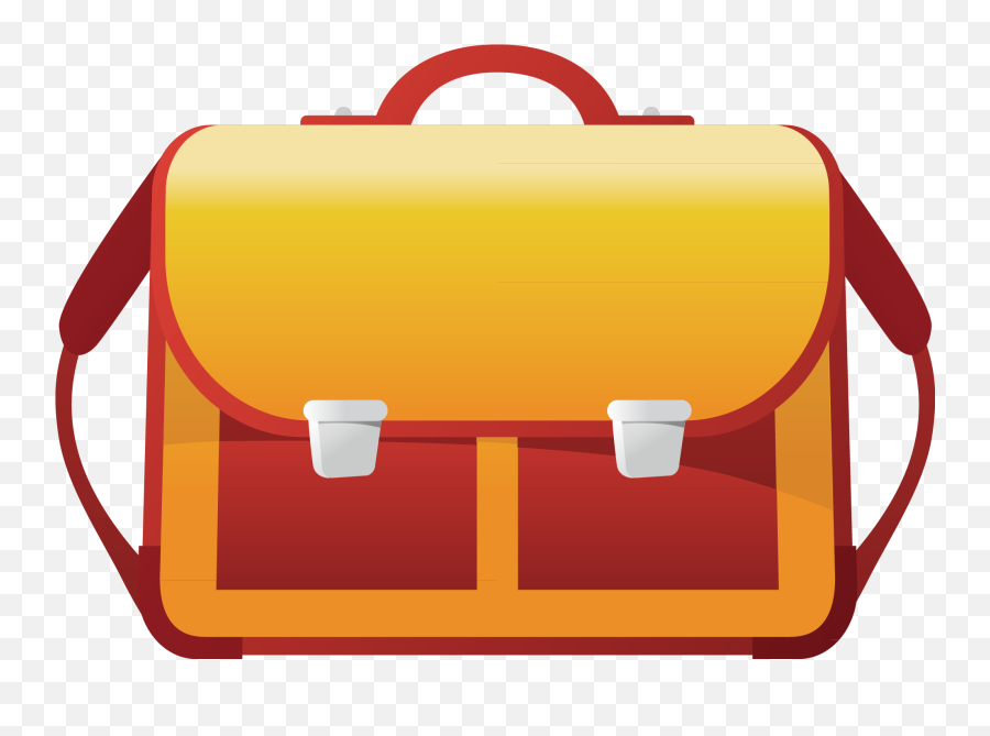 Png Free Stock Briefcase Clipart Orange - Clipart School Bag Cartoon,Briefcase Transparent Background