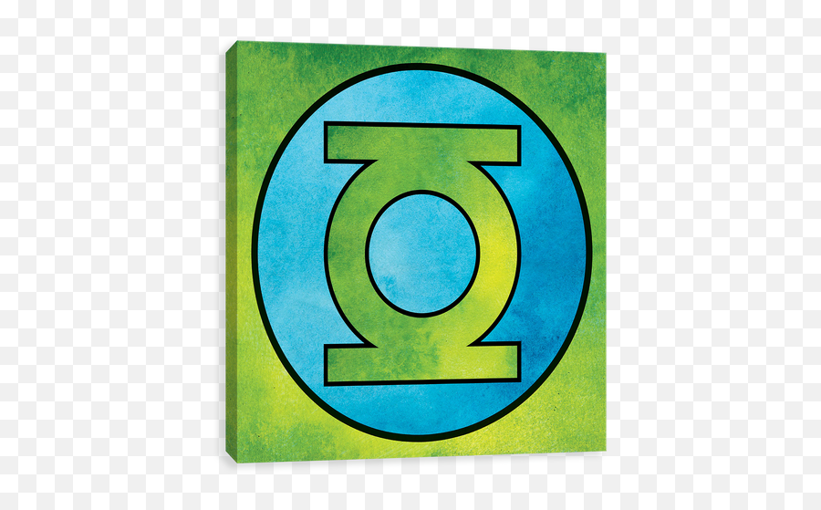 Hero Badge Green Lantern Watercolor - Poster Png,Lantern Corps Logos
